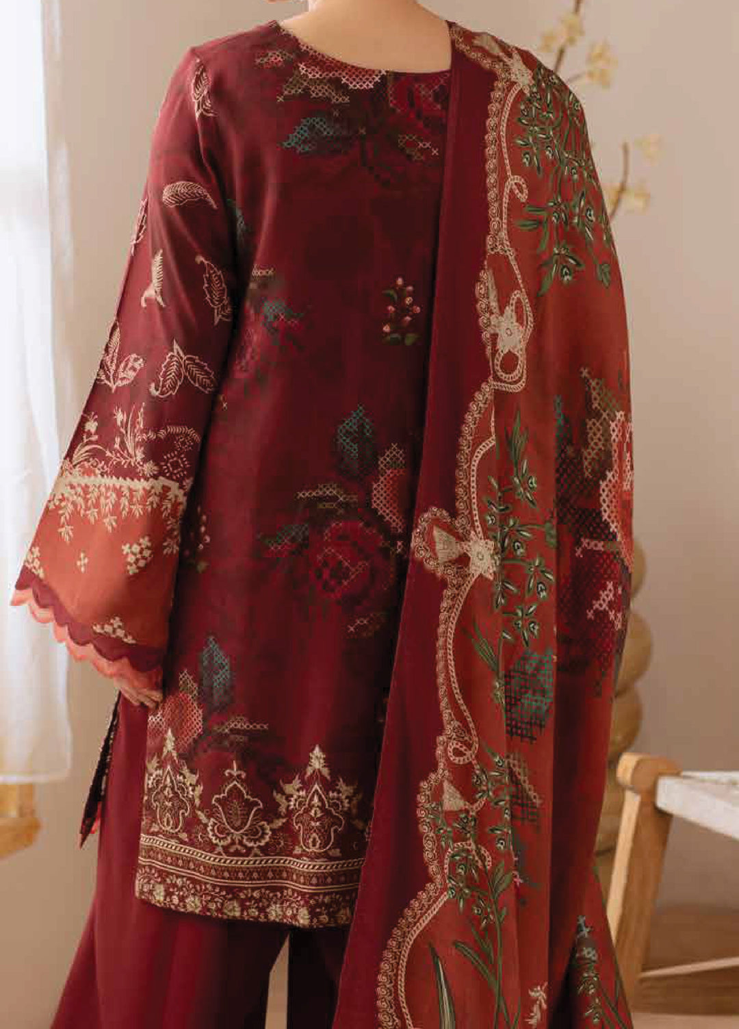 Signature Prints by Nureh Unstitched Printed Marina with wool shawl Suits 3 Piece NU25PW SP-179 - Winter Collection