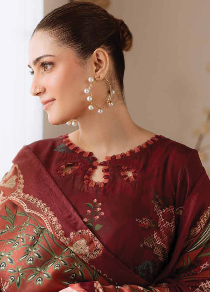 Signature Prints by Nureh Unstitched Printed Marina with wool shawl Suits 3 Piece NU25PW SP-179 - Winter Collection