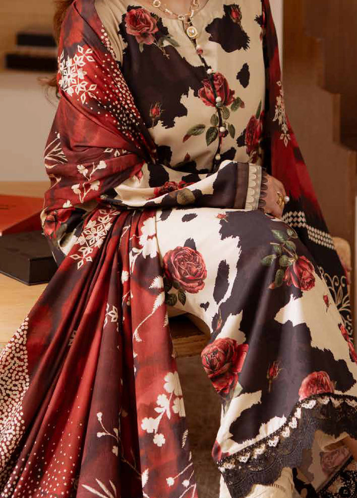 Signature Prints by Nureh Unstitched Printed Marina with wool shawl Suits 3 Piece NU25PW SP-182 - Winter Collection