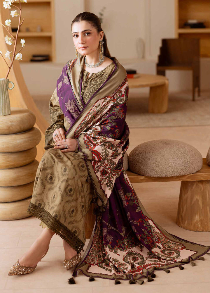 Signature Prints by Nureh Unstitched Printed Marina with wool shawl Suits 3 Piece NU25PW SP-184 - Winter Collection