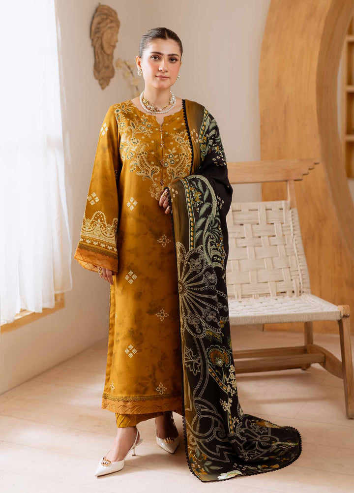 Signature Prints by Nureh Unstitched Printed Marina with wool shawl Suits 3 Piece NU25PW SP-185 - Winter Collection