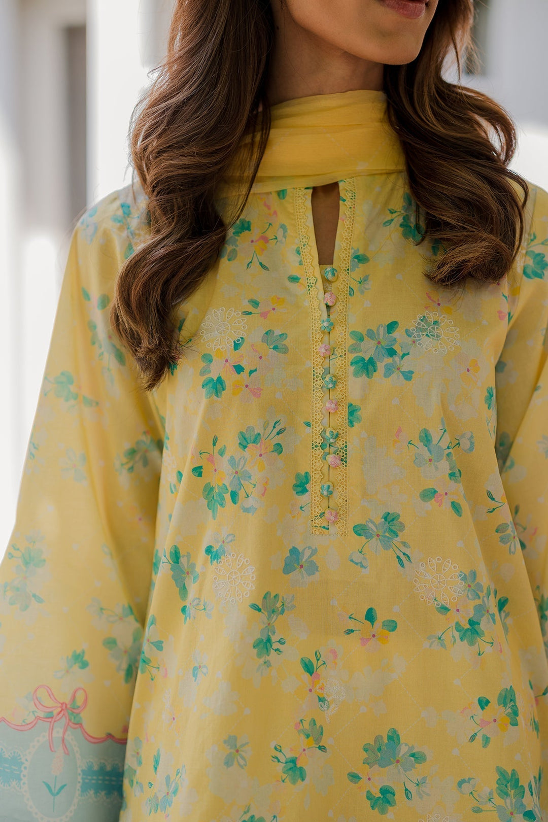 Nura by Sahar RTW Embroidered Cambric Co-Ord Sets Suit Cotton candy Casual Collection