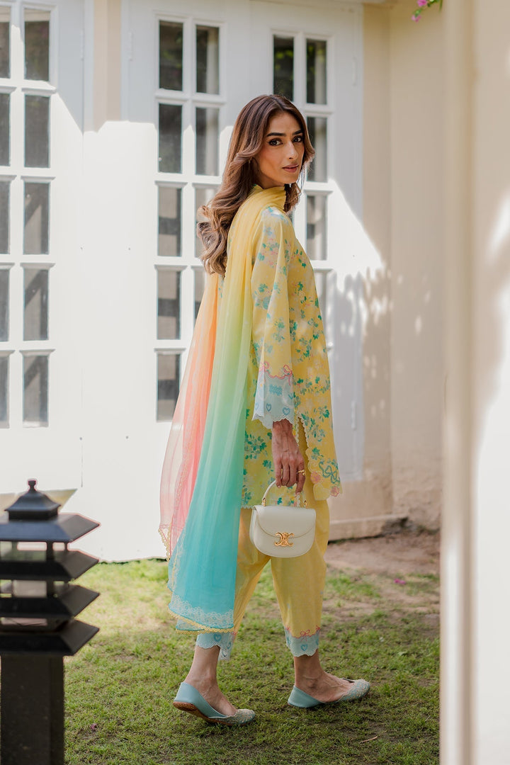 Nura by Sahar RTW Embroidered Cambric Co-Ord Sets Suit Cotton candy Casual Collection
