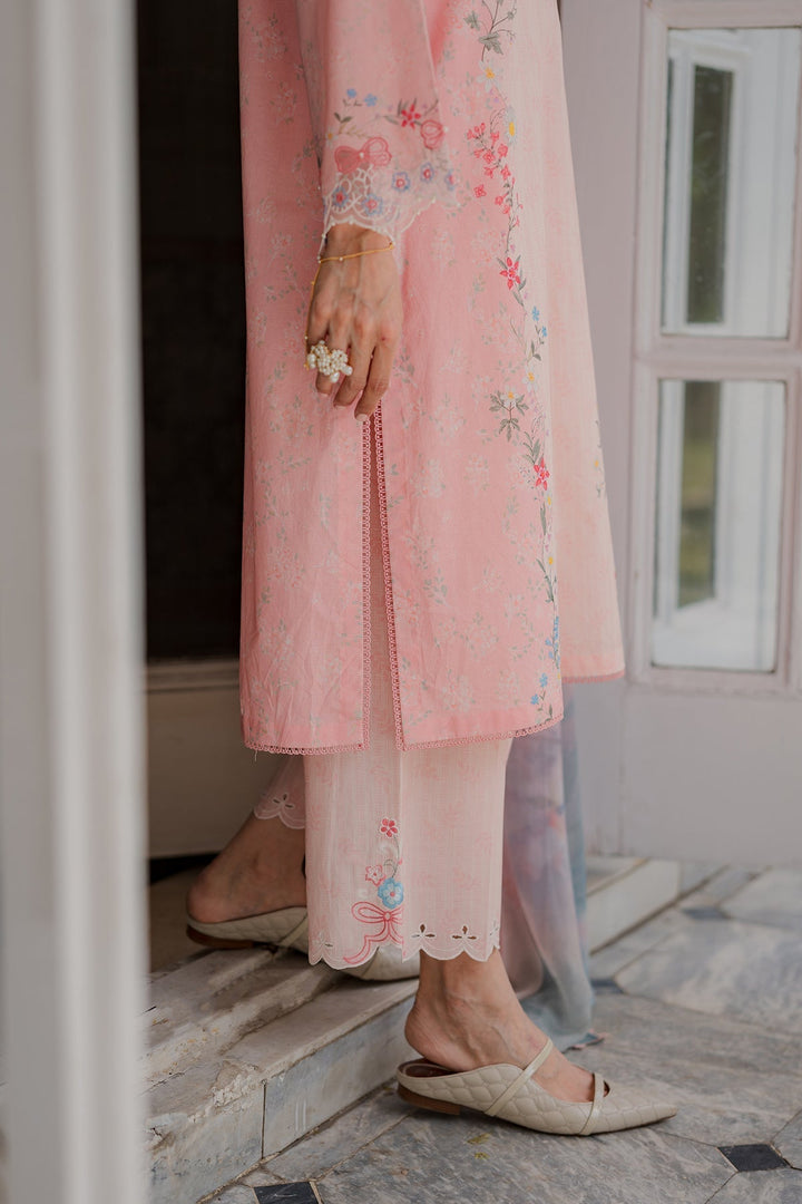 Nura by Sahar RTW Embroidered Cambric Co-Ord Sets Suit Blush Macaron Casual Collection