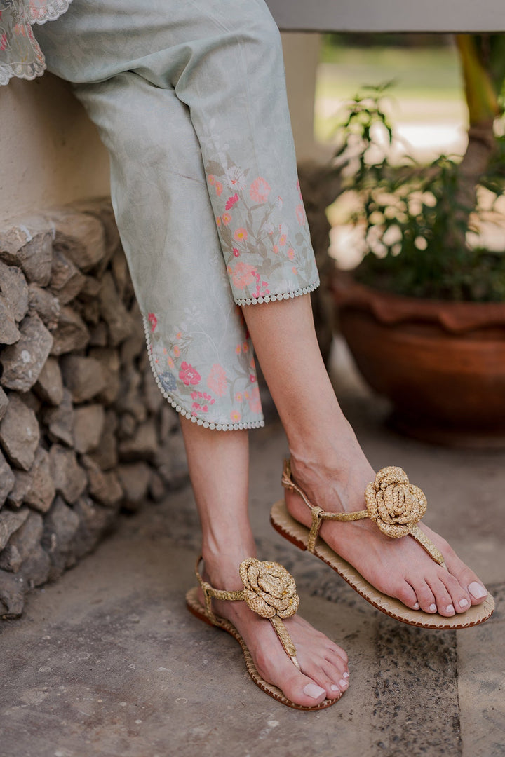 Nura by Sahar RTW Embroidered Cambric Co-Ord Sets Suit Strawberry Matcha Casual Collection
