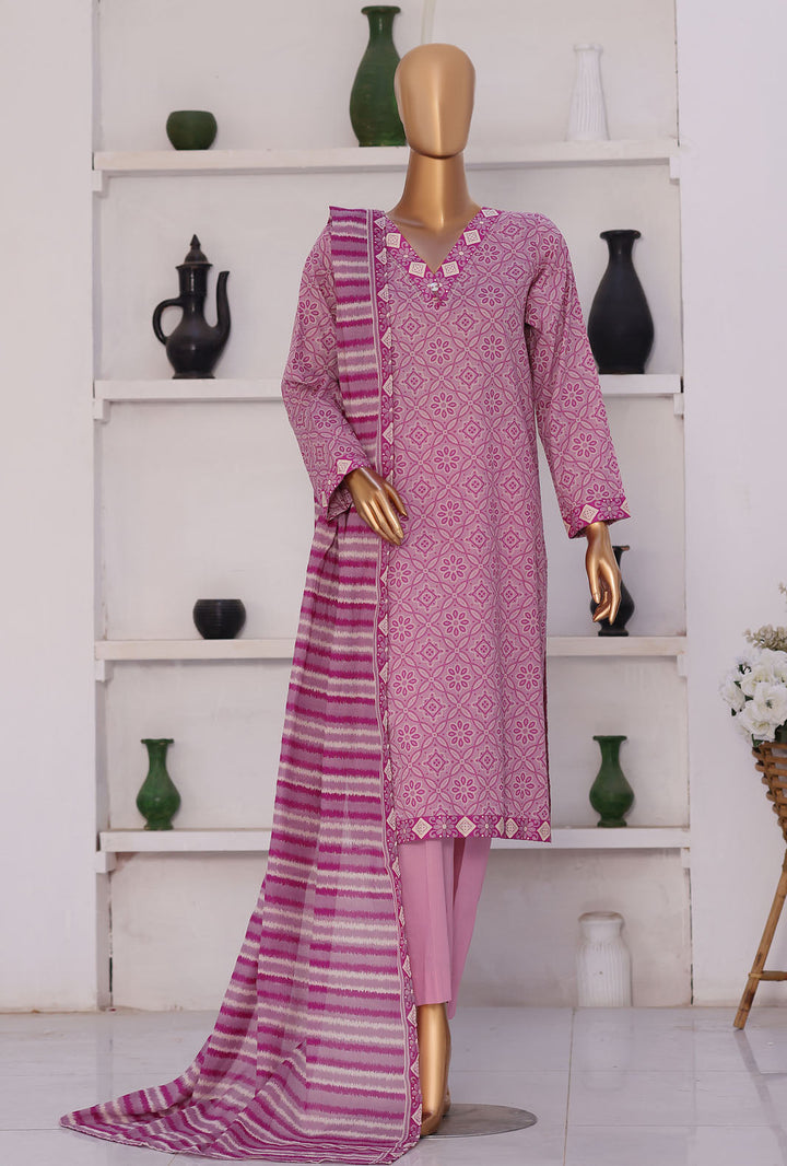 Summer Shades by HZ Textile Unstitched Printed Lawn 3 Piece Suit SPC-1305 - Casual Collection