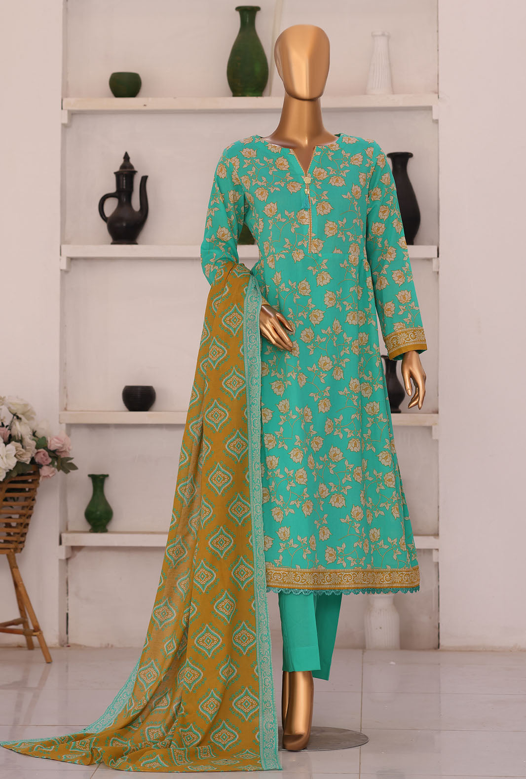 Summer Shades by HZ Textile Unstitched Printed Lawn 3 Piece Suit SPC-1308 - Casual Collection