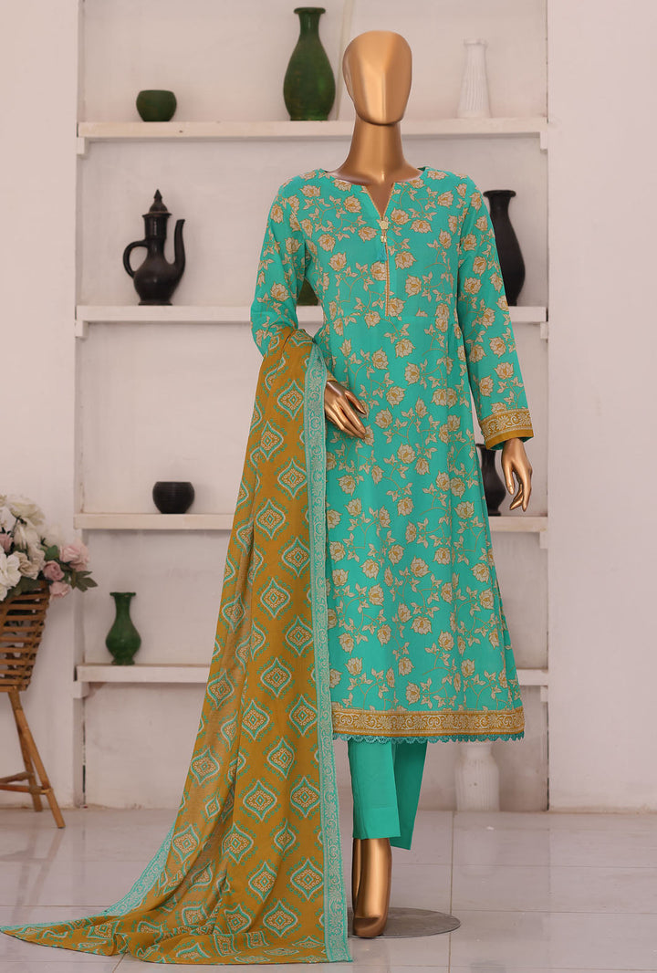 Summer Shades by HZ Textile Unstitched Printed Lawn 3 Piece Suit SPC-1308 - Casual Collection