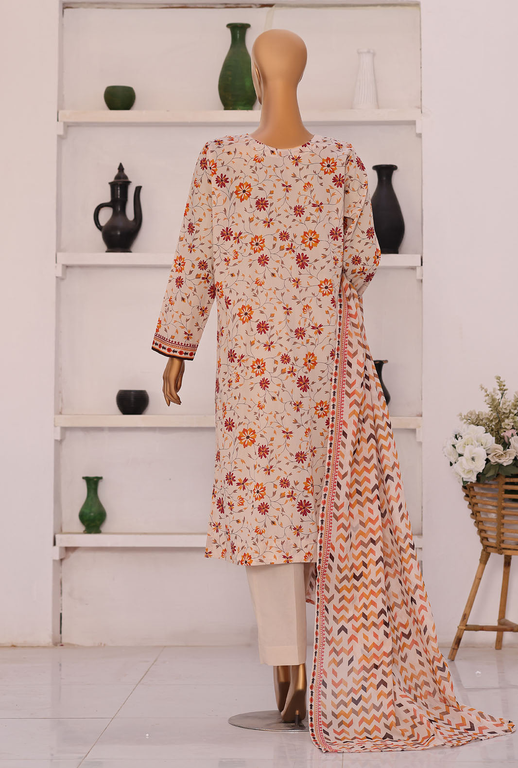 Summer Shades by HZ Textile Unstitched Printed Lawn 3 Piece Suit SPC-1312 - Casual Collection