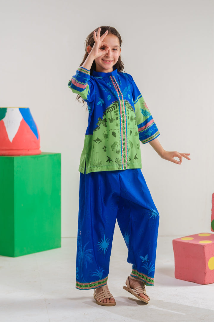 Sprinkles Girls RTW Printed Poly 2 Piece Suit Botanical Charm Casual Collection