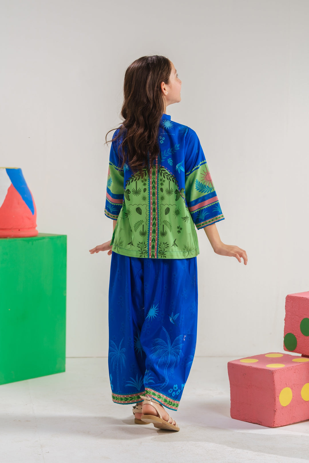 Sprinkles Girls RTW Printed Poly 2 Piece Suit Botanical Charm Casual Collection