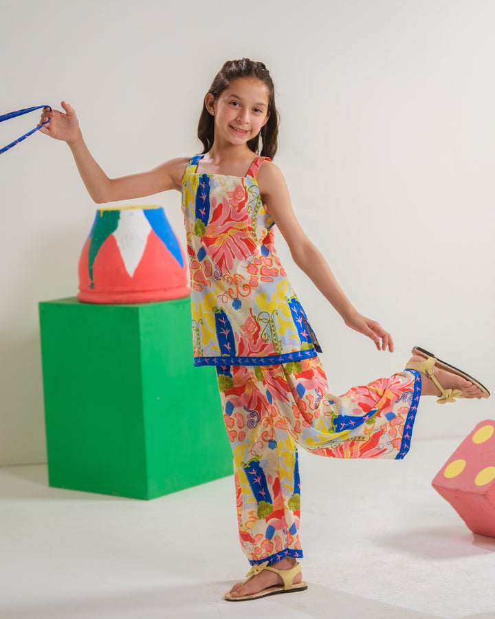 Sprinkles Girls RTW Printed Poly 2 Piece Suit Lagoon Sketch Casual Collection