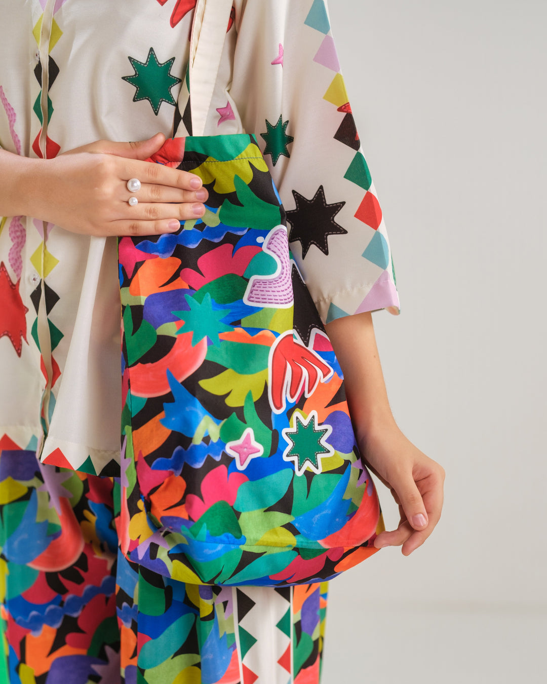 Sprinkles Girls RTW Printed Poly 2 Piece Suit Celestial Doodle Casual Collection