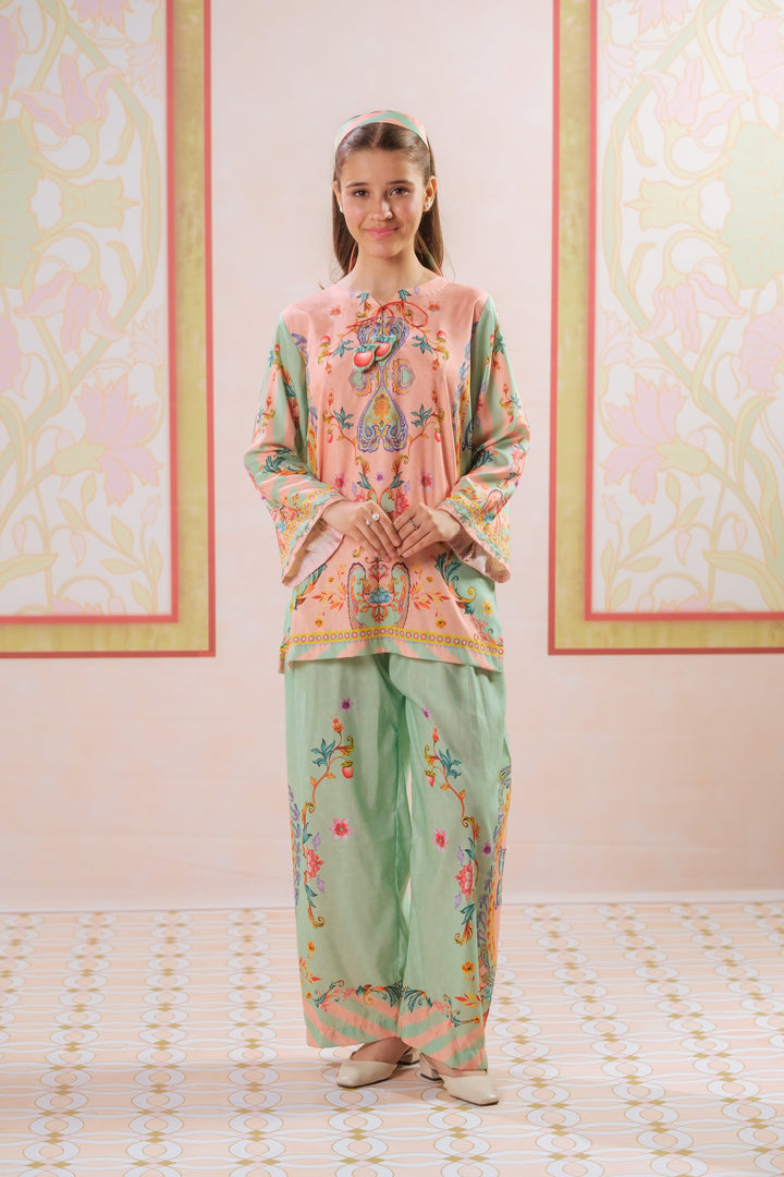 Sprinkles Girls RTW Printed Poly 2 Piece Suit Vibrant Fusion Casual Collection