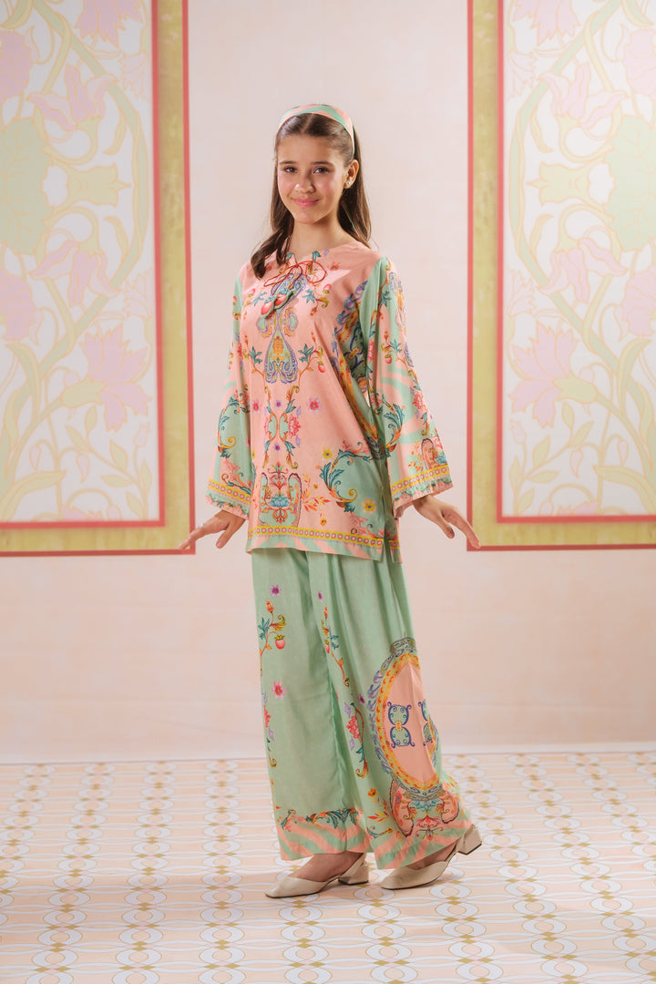 Sprinkles Girls RTW Printed Poly 2 Piece Suit Vibrant Fusion Casual Collection