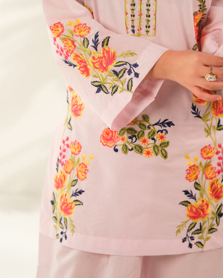 Sprinkles Girls RTW Embroidered Cotton 2 Piece Suit Blush Horizon Casual Collection
