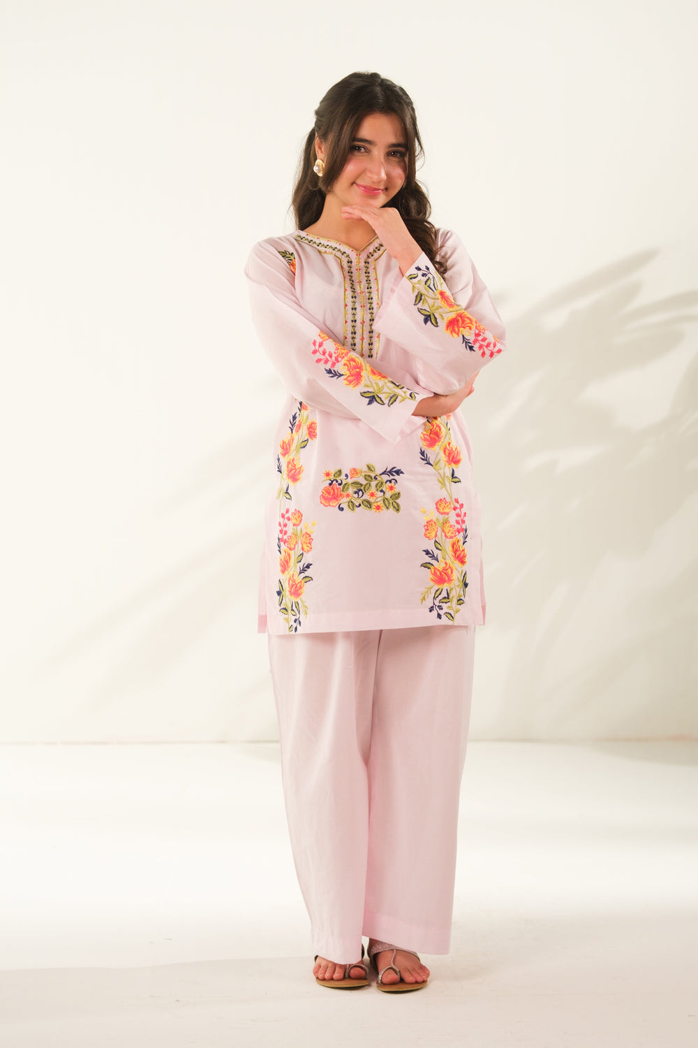 Sprinkles Girls RTW Embroidered Cotton 2 Piece Suit Blush Horizon Casual Collection