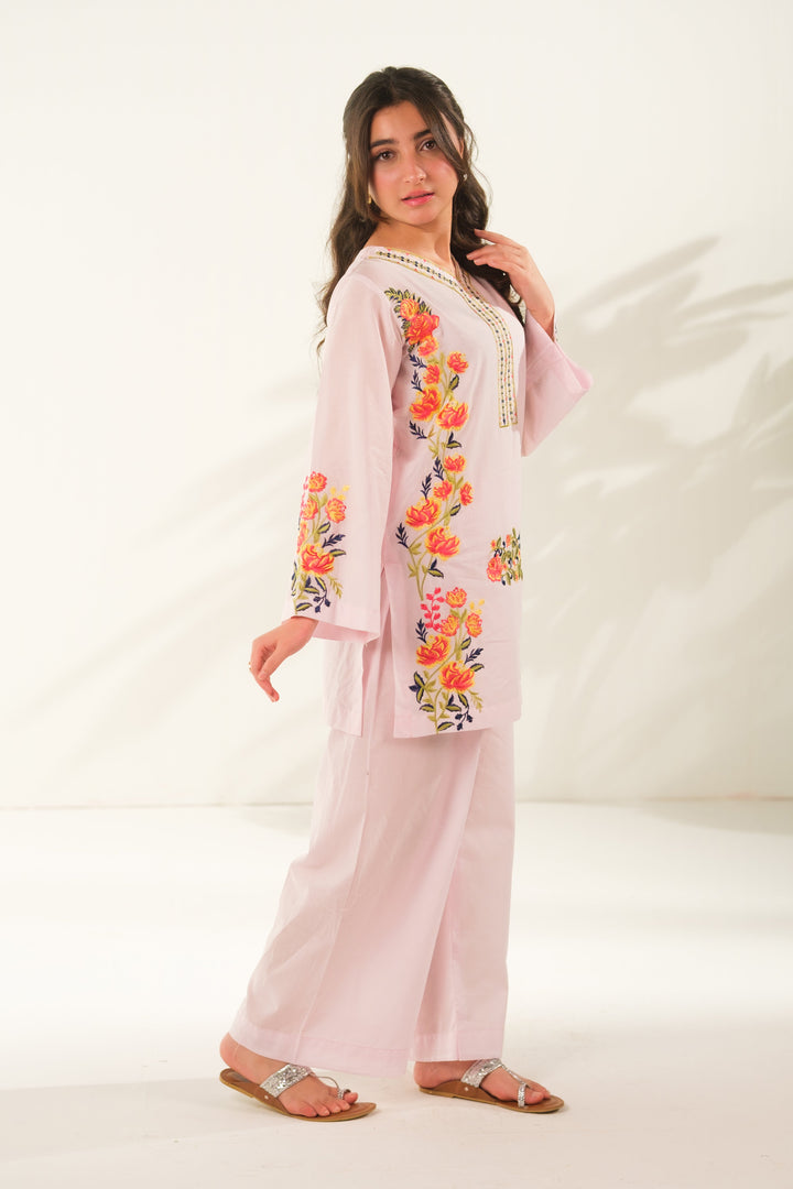 Sprinkles Girls RTW Embroidered Cotton 2 Piece Suit Blush Horizon Casual Collection