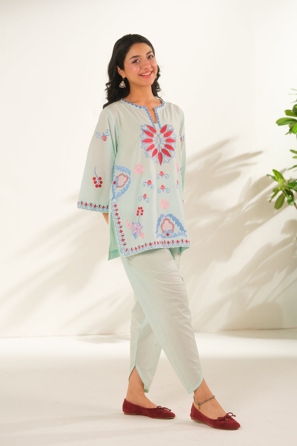 Sprinkles Girls RTW Embroidered Cotton 2 Piece Suit Skyline Charm Casual Collection