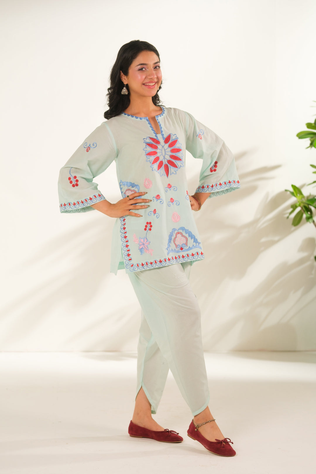 Sprinkles Girls RTW Embroidered Cotton 2 Piece Suit Skyline Charm Casual Collection