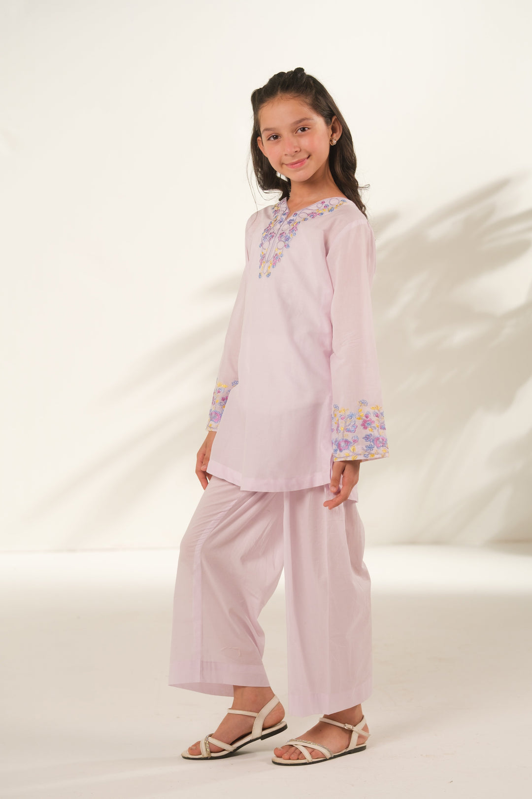 Sprinkles Girls RTW Embroidered Cotton 2 Piece Suit Orchid Glow Casual Collection