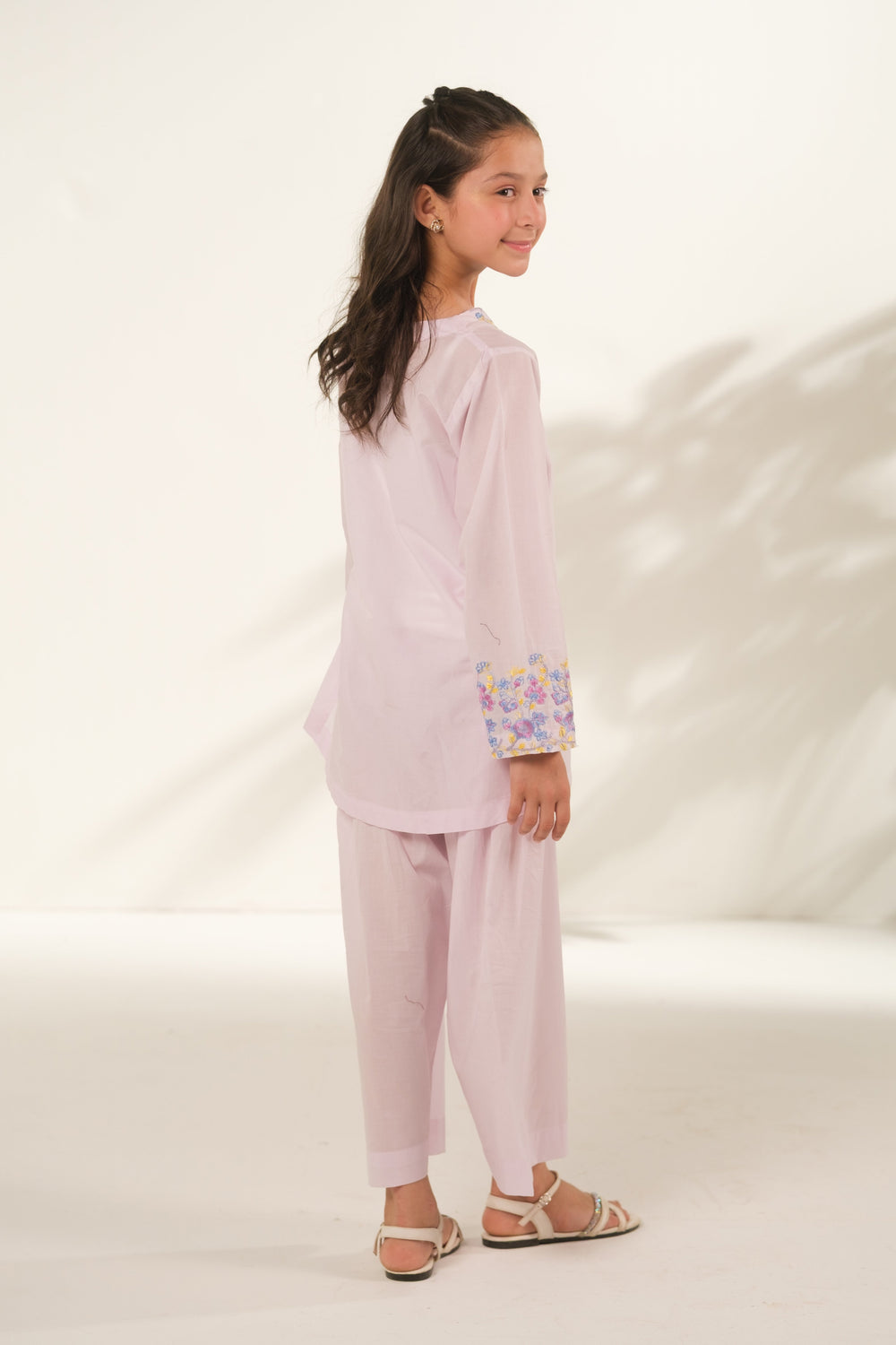 Sprinkles Girls RTW Embroidered Cotton 2 Piece Suit Orchid Glow Casual Collection