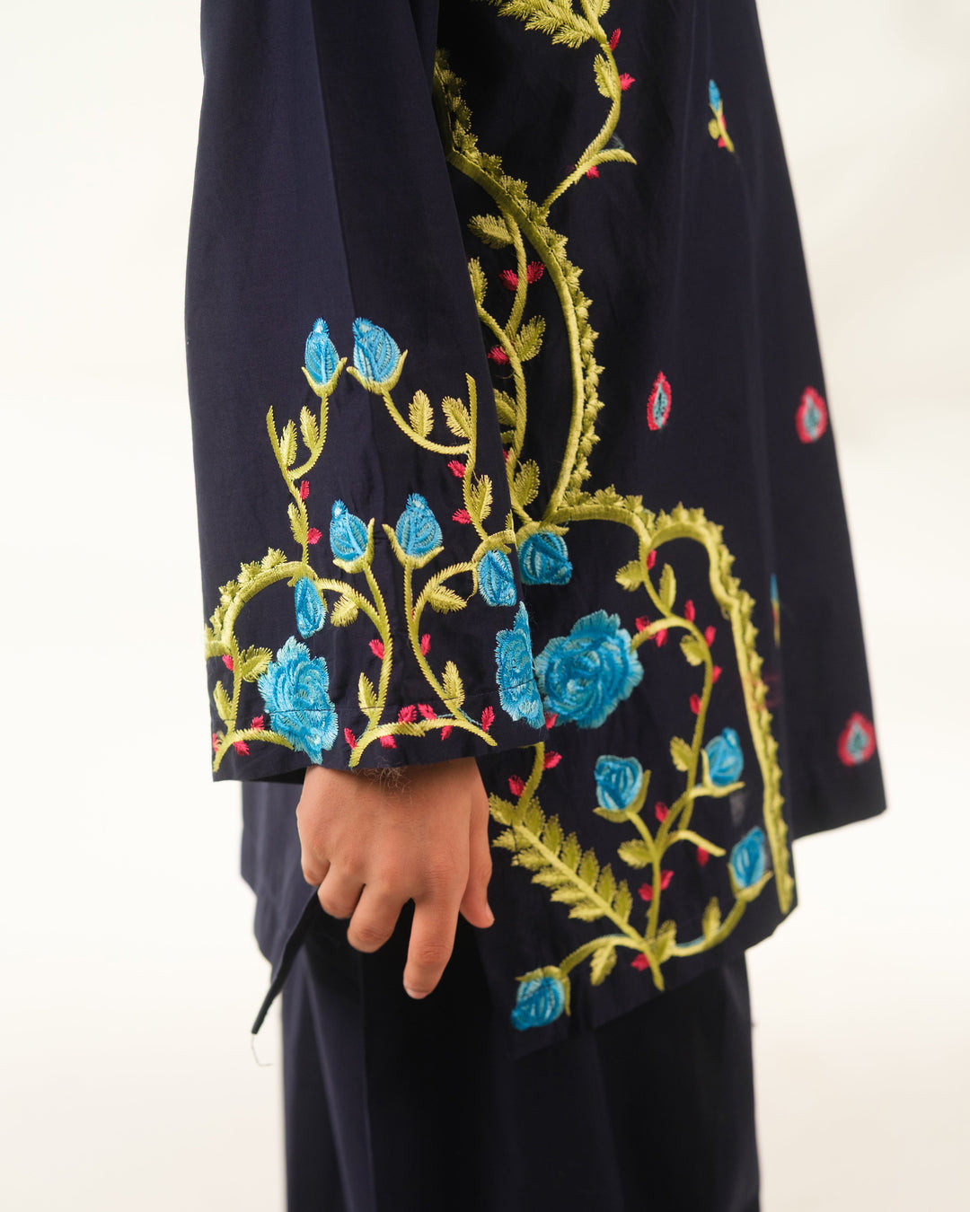 Sprinkles Girls RTW Embroidered Cotton 2 Piece Suit Cobalt Mosaic Casual Collection
