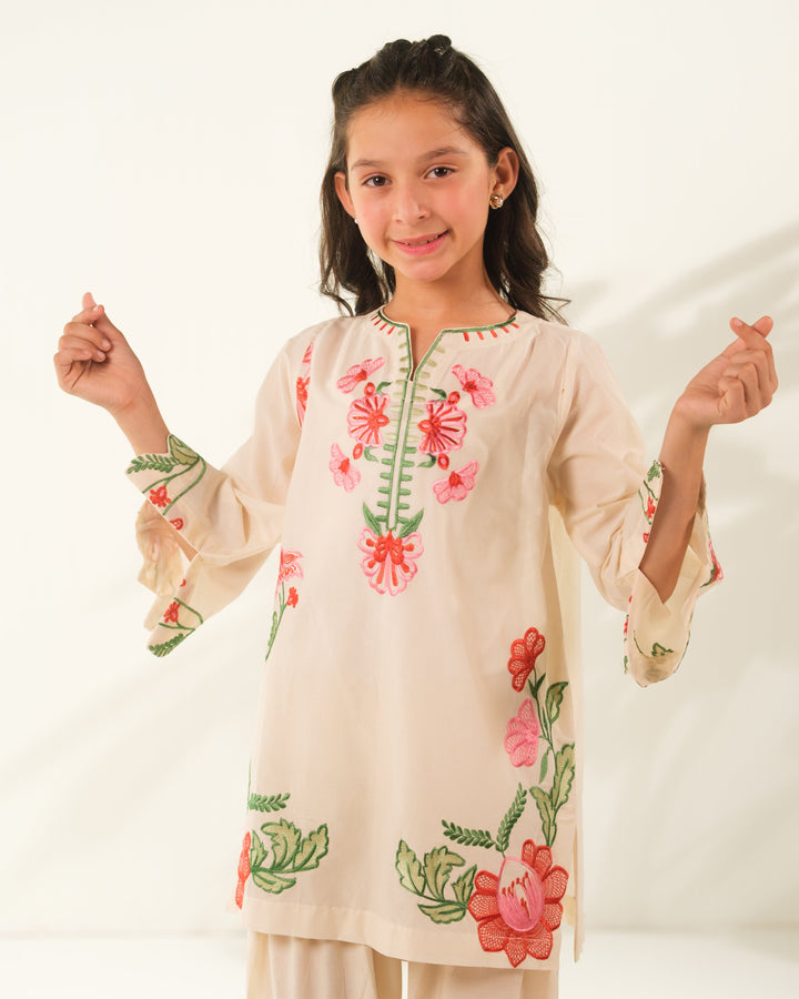 Sprinkles Girls RTW Embroidered Cotton 2 Piece Suit Pearl Harmony Casual Collection