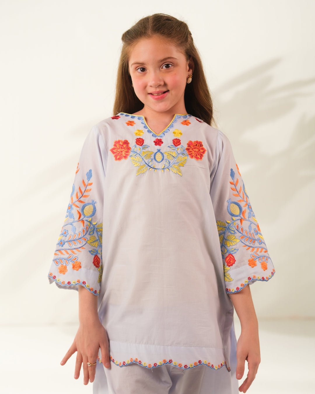 Sprinkles Girls RTW Embroidered Cotton 2 Piece Suit Pastel Glow Casual Collection