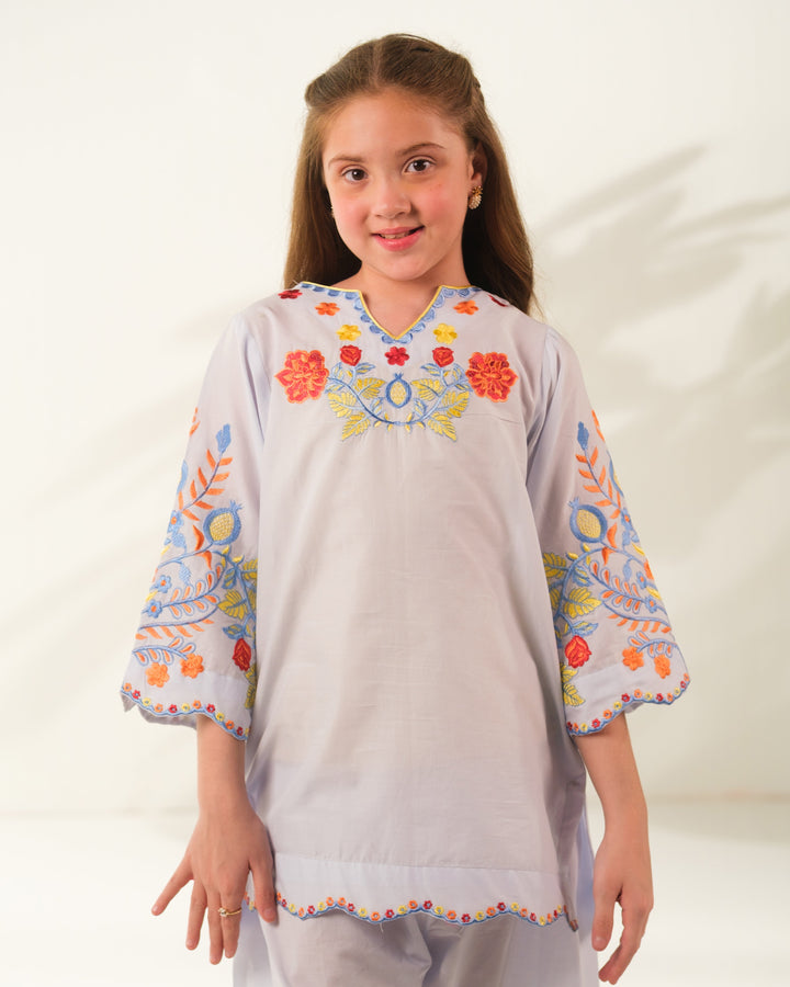 Sprinkles Girls RTW Embroidered Cotton 2 Piece Suit Pastel Glow Casual Collection