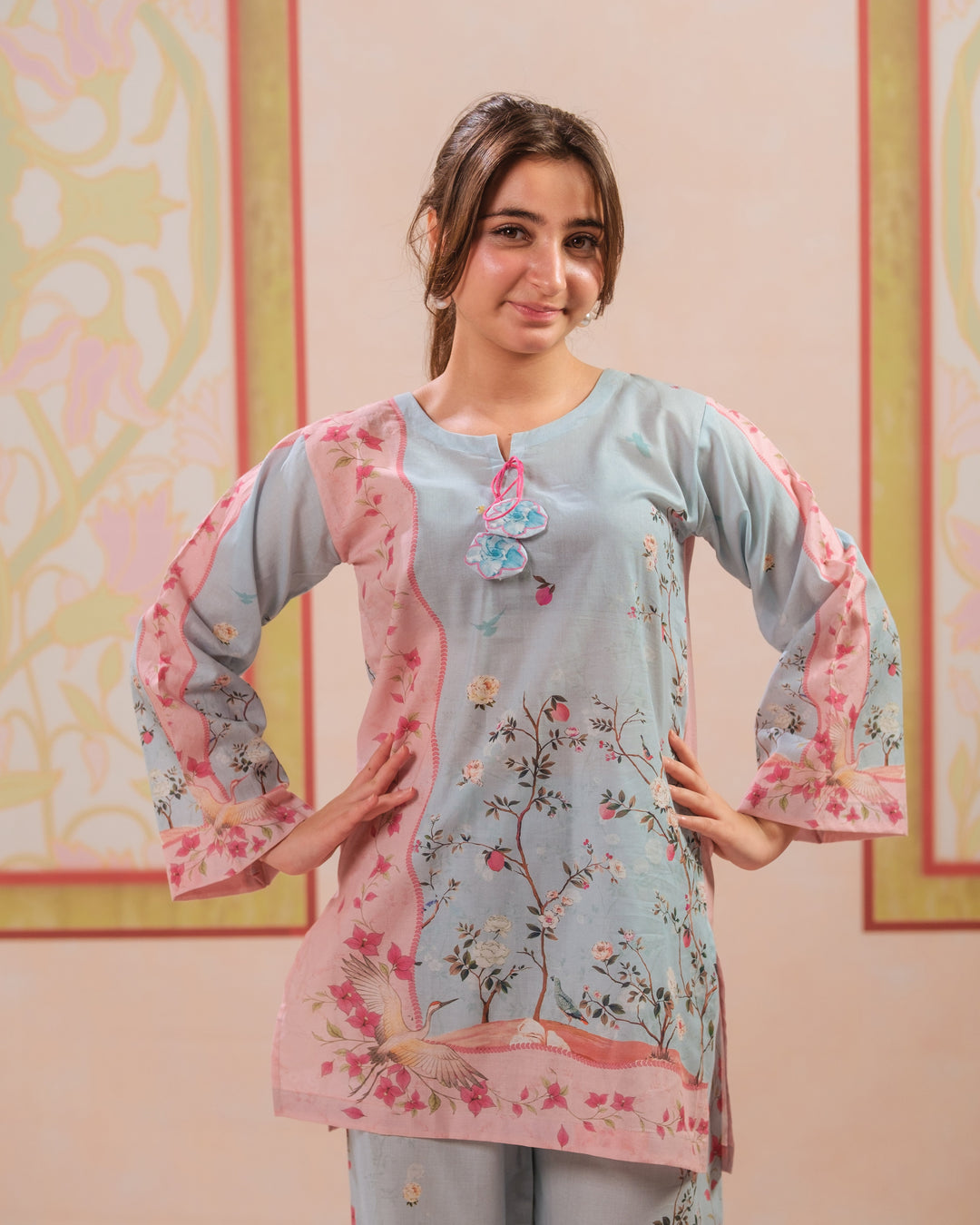 Sprinkles Girls RTW Printed Cotton 2 Piece Suit Floral Aura Casual Collection