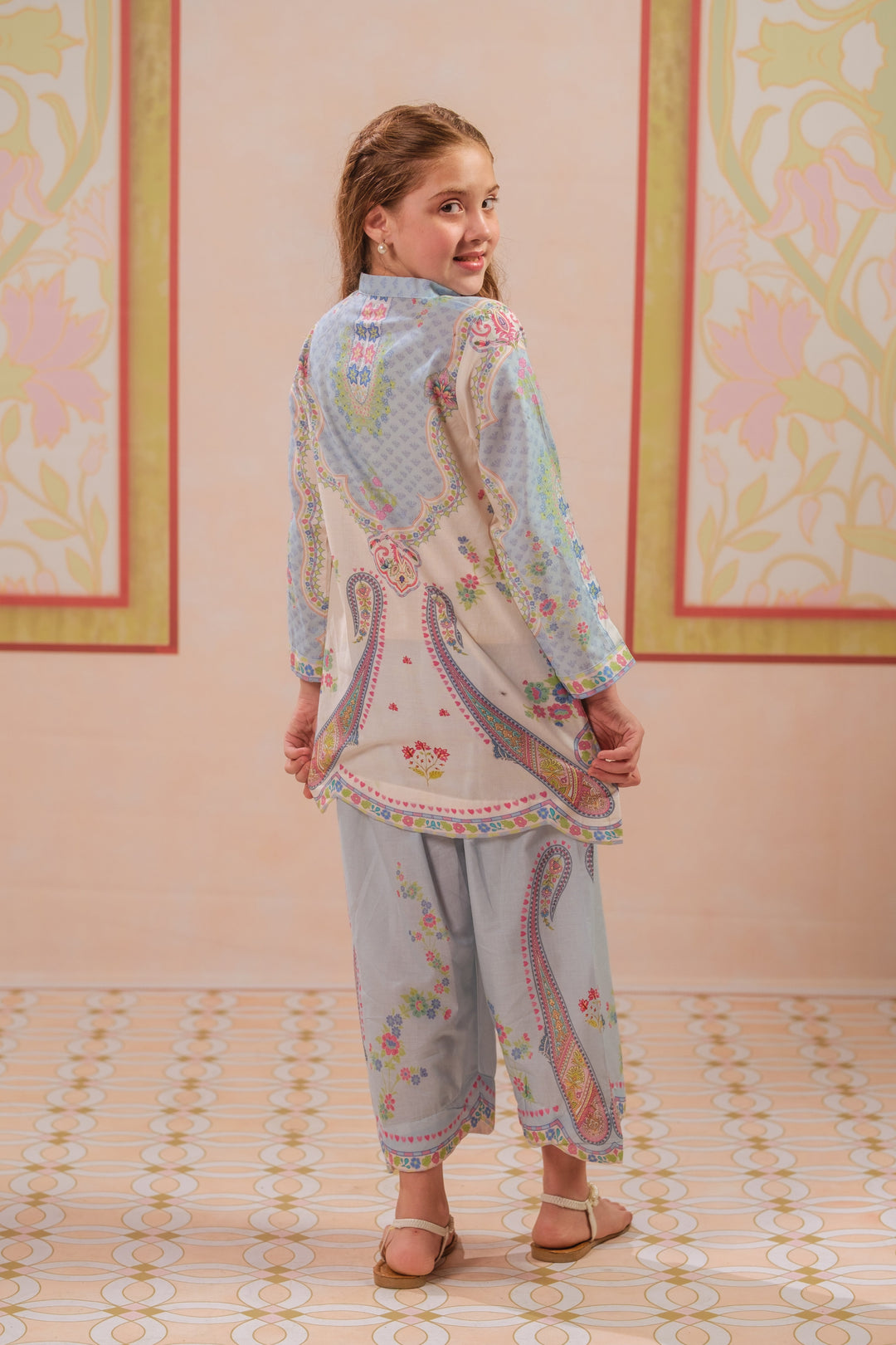 Sprinkles Girls RTW Printed Cotton 2 Piece Suit Paisley Hush Casual Collection