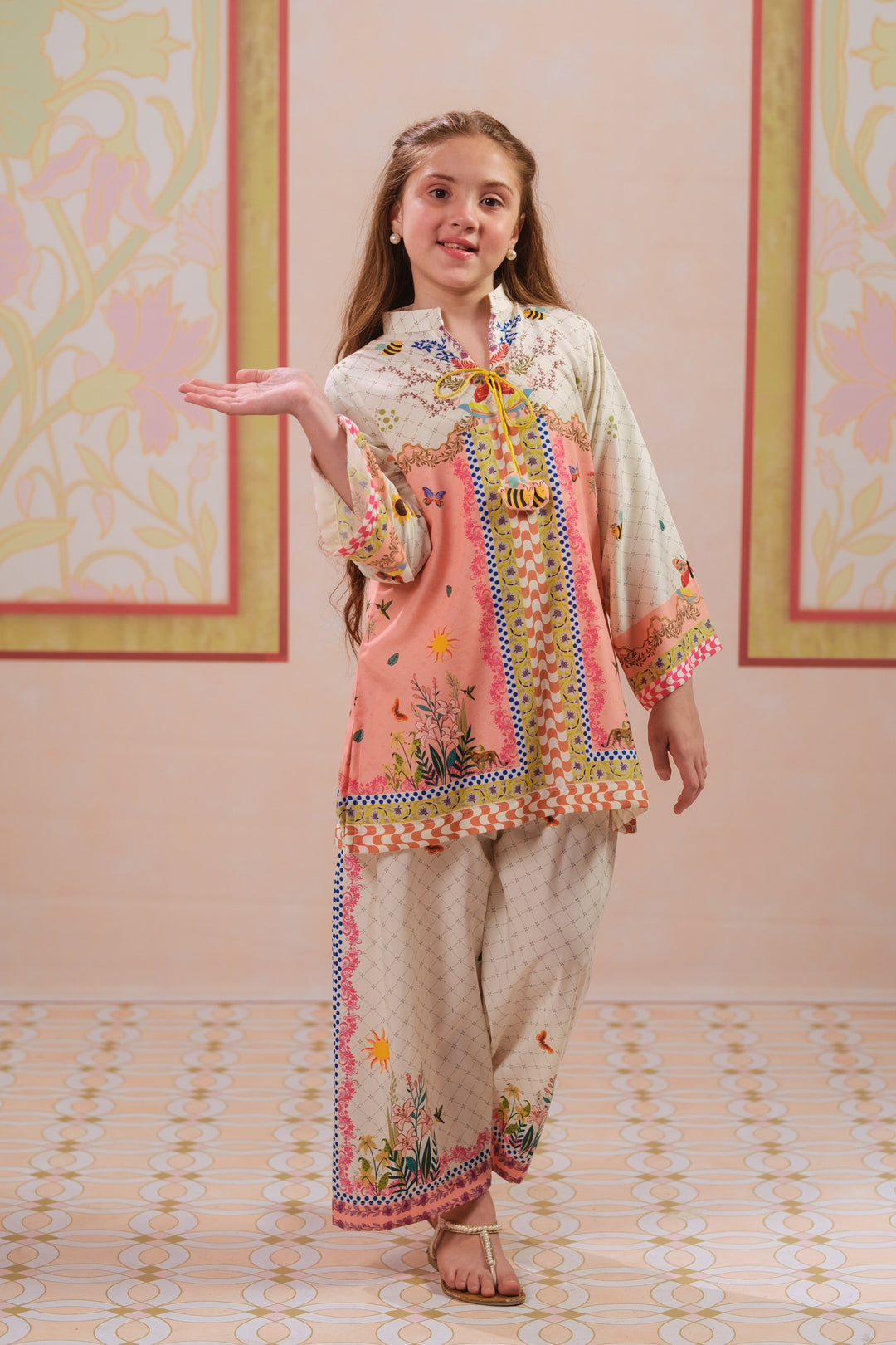Sprinkles Girls RTW Printed Cotton 2 Piece Suit Crescent Bloom Casual Collection
