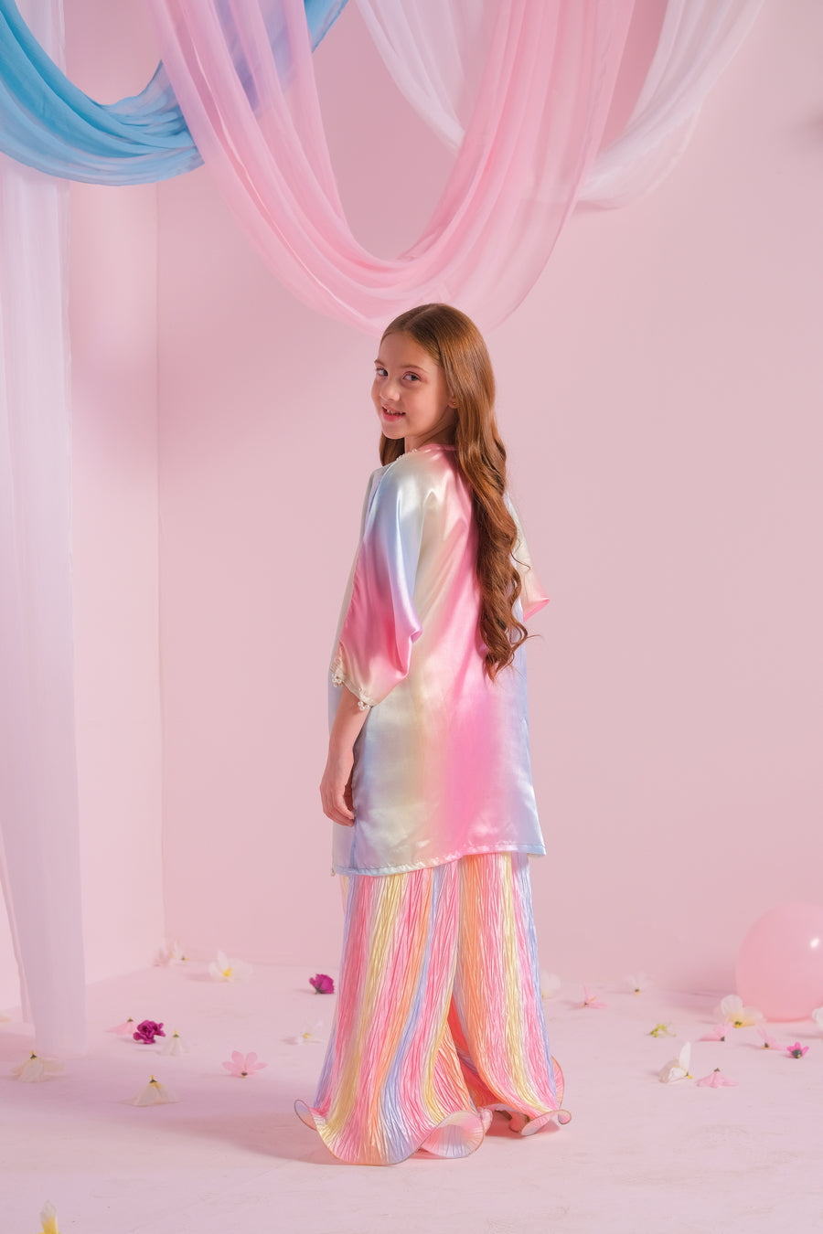 Sprinkles Girls RTW Solids Silk 2 Piece Suit Candy Floss - Festive Collection