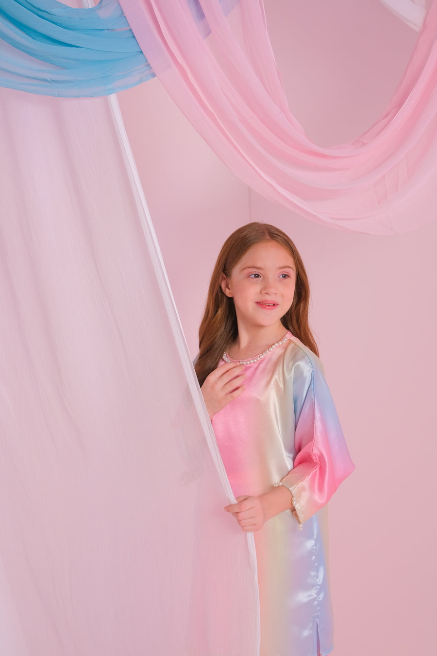 Sprinkles Girls RTW Solids Silk 2 Piece Suit Candy Floss - Festive Collection