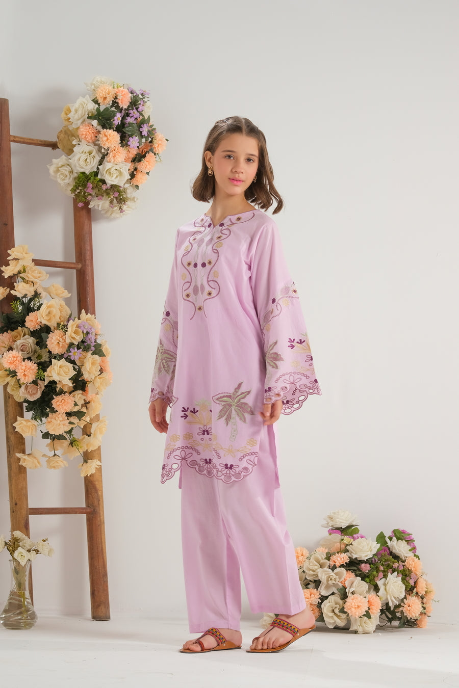 Sprinkles Girls RTW Printed Cambric 2 Piece Suit Blush Paisley Charm - Casual Collection