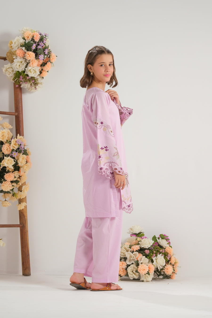 Sprinkles Girls RTW Printed Cambric 2 Piece Suit Blush Paisley Charm - Casual Collection