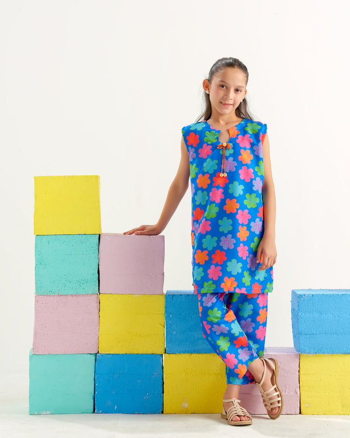 Sprinkles Girls RTW Printed Poly 2 Piece Suit Carnival - Casual Collection