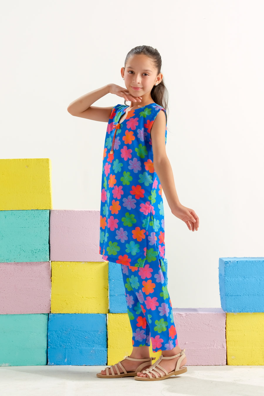 Sprinkles Girls RTW Printed Poly 2 Piece Suit Carnival - Casual Collection
