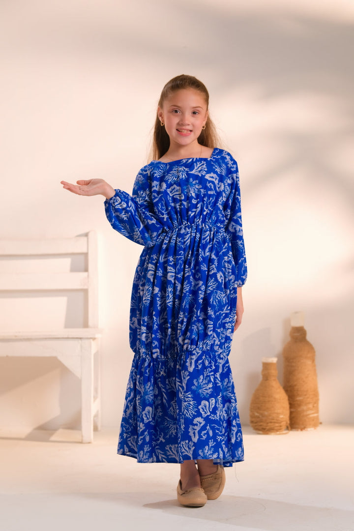 Sprinkles Girls Printed Poly Dress Coral Drift 1 Piece - Casual Collection