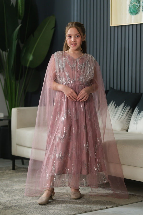 Sprinkles Girls Pret Net Sequence Rose Frost 1 Piece SPDR907 - Festive Collection