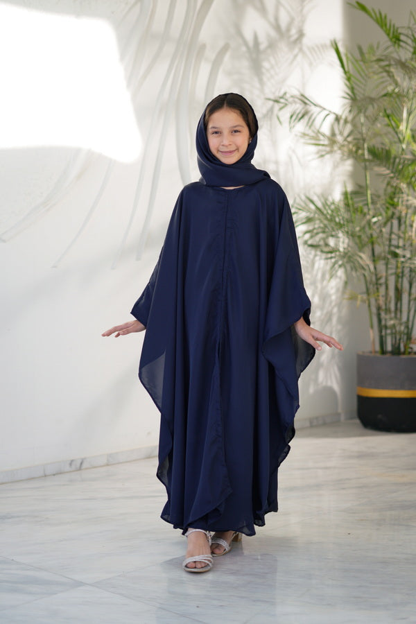 Sprinkles Girls Pret Abaya Printed Nidha Fabric Midnight Drape with Stole SPDR917 - Summer Collection