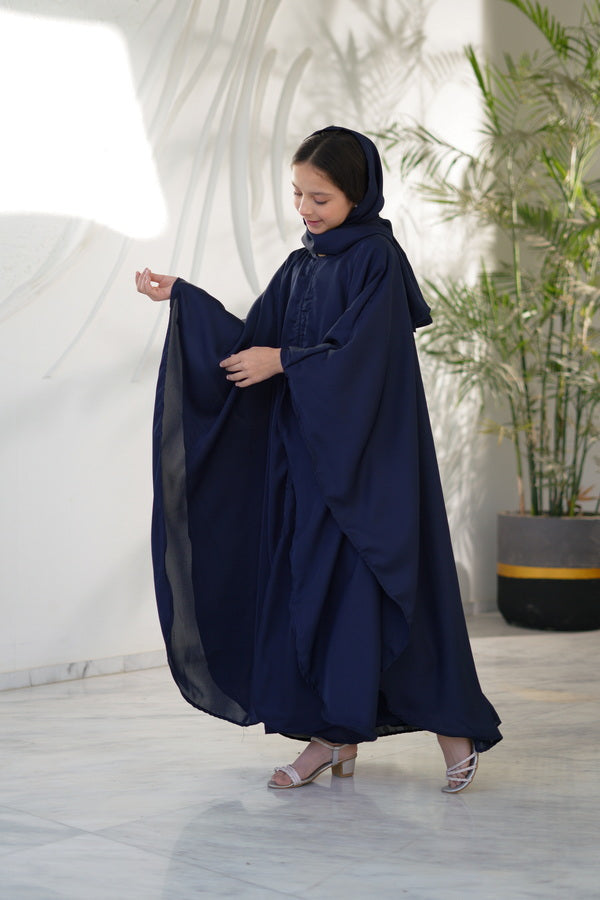 Sprinkles Girls Pret Abaya Printed Nidha Fabric Midnight Drape with Stole SPDR917 - Summer Collection