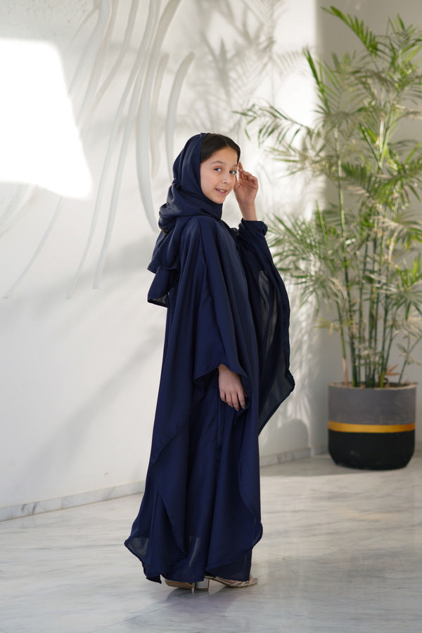 Sprinkles Girls Pret Abaya Printed Nidha Fabric Midnight Drape with Stole SPDR917 - Summer Collection