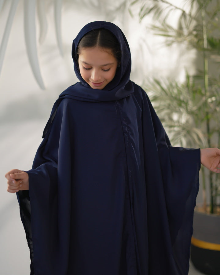 Sprinkles Girls Pret Abaya Printed Nidha Fabric Midnight Drape with Stole SPDR917 - Summer Collection