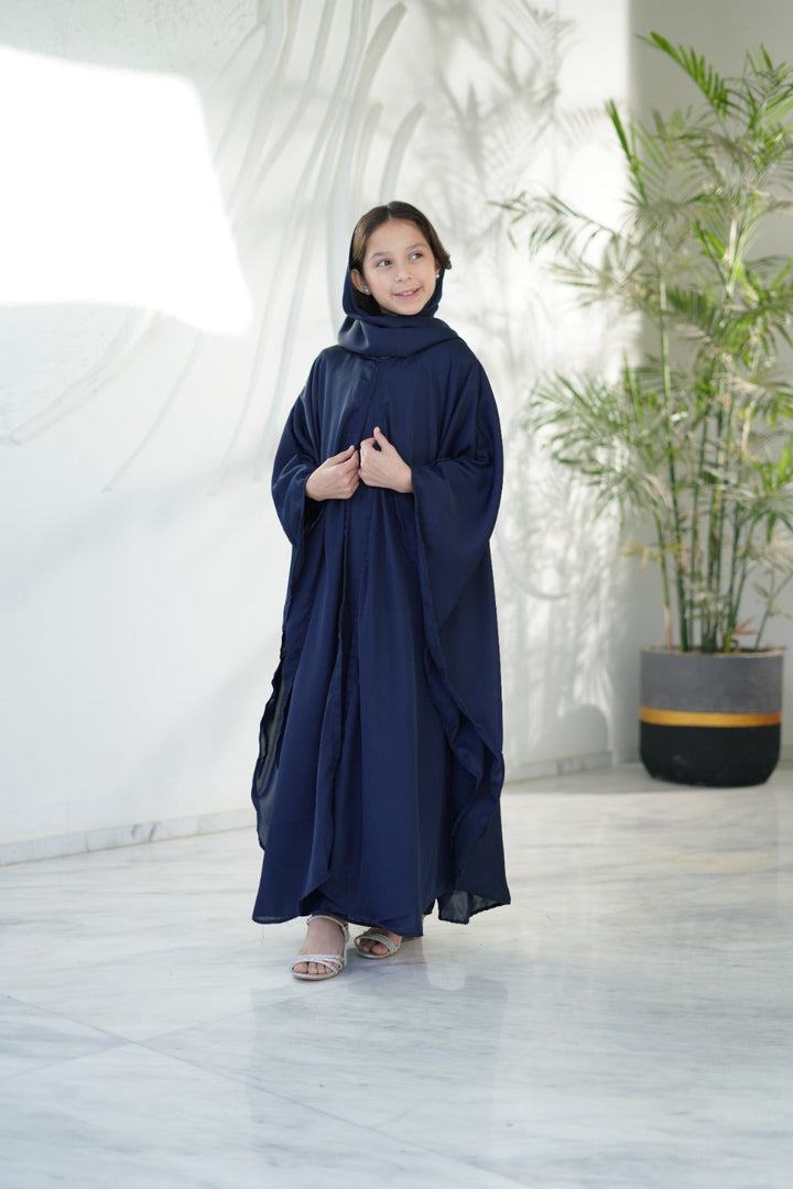 Sprinkles Girls Pret Abaya Printed Nidha Fabric Midnight Drape with Stole SPDR917 - Summer Collection