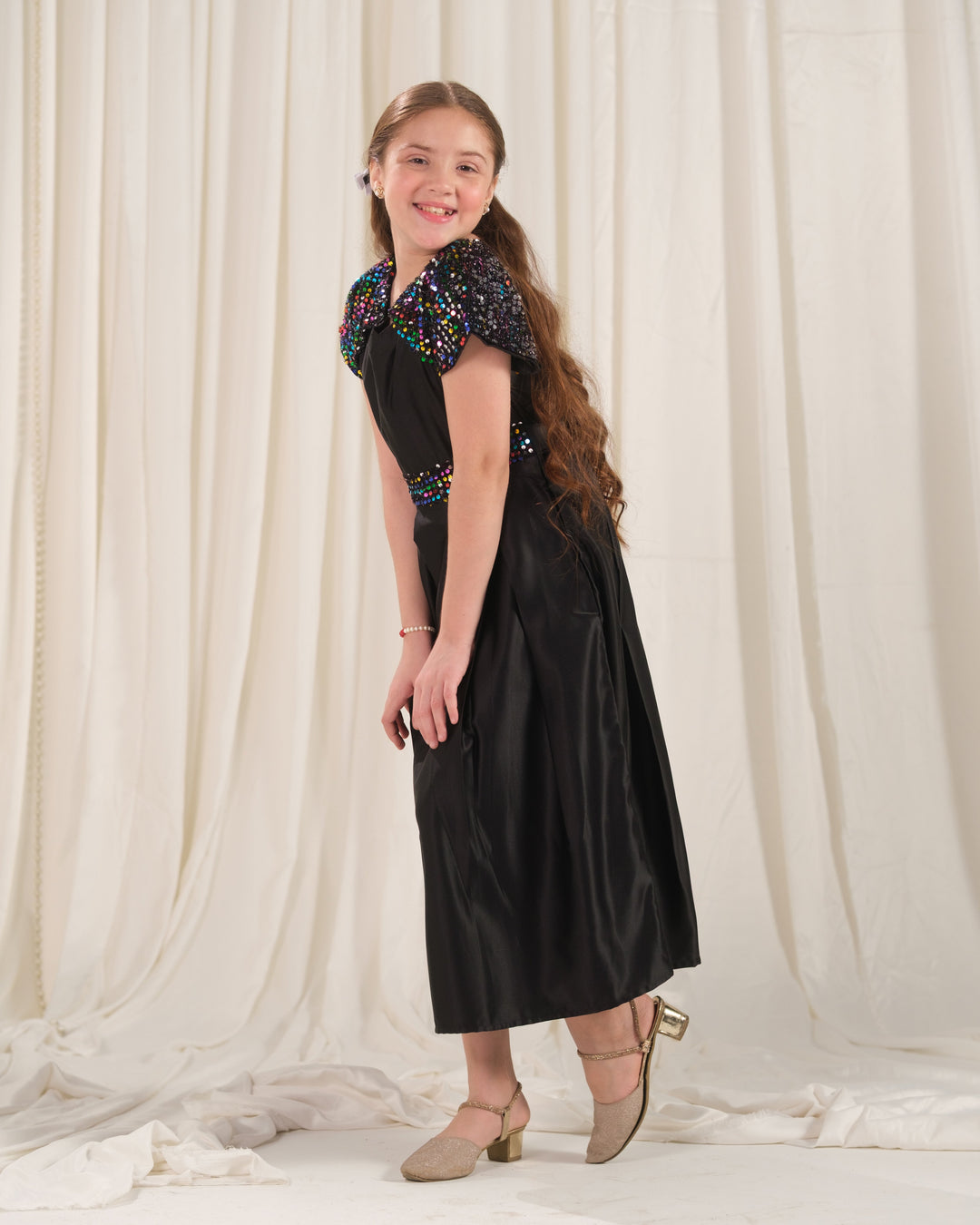 Sprinkles Girls RTW Embroidered Silk 1 Piece Suit Twirl Midi Festive Collection