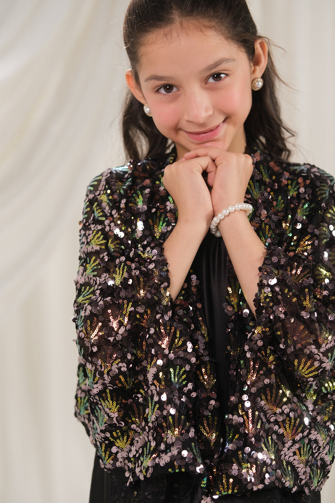 Sprinkles Girls RTW Embroidered Silk 2 Piece Suit Moonlight Festive Collection