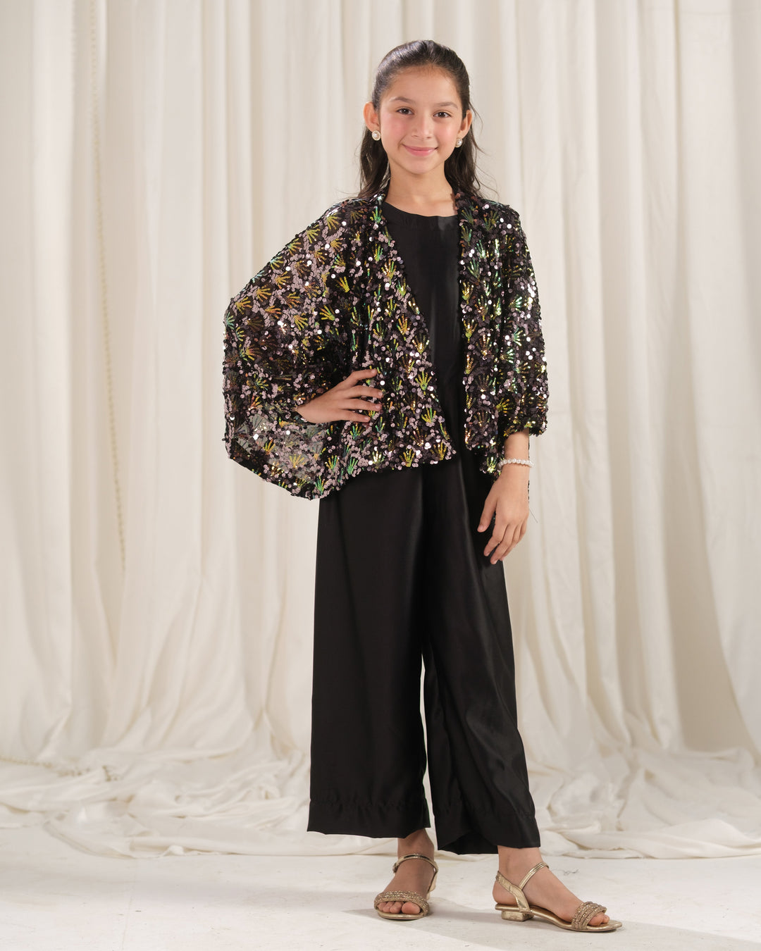Sprinkles Girls RTW Embroidered Silk 2 Piece Suit Moonlight Festive Collection