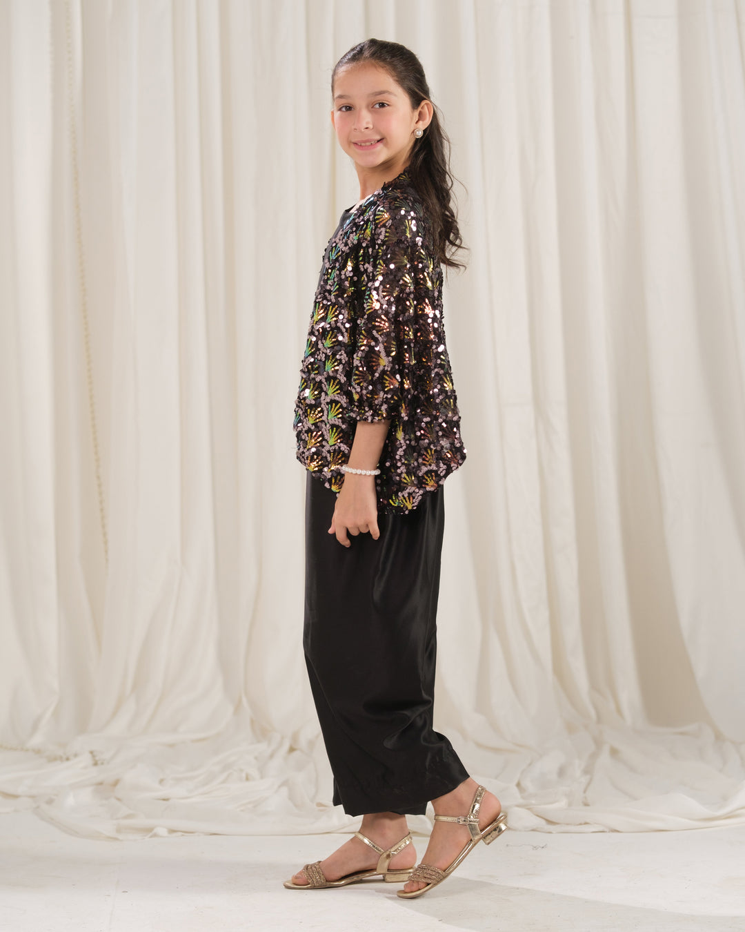 Sprinkles Girls RTW Embroidered Silk 2 Piece Suit Moonlight Festive Collection
